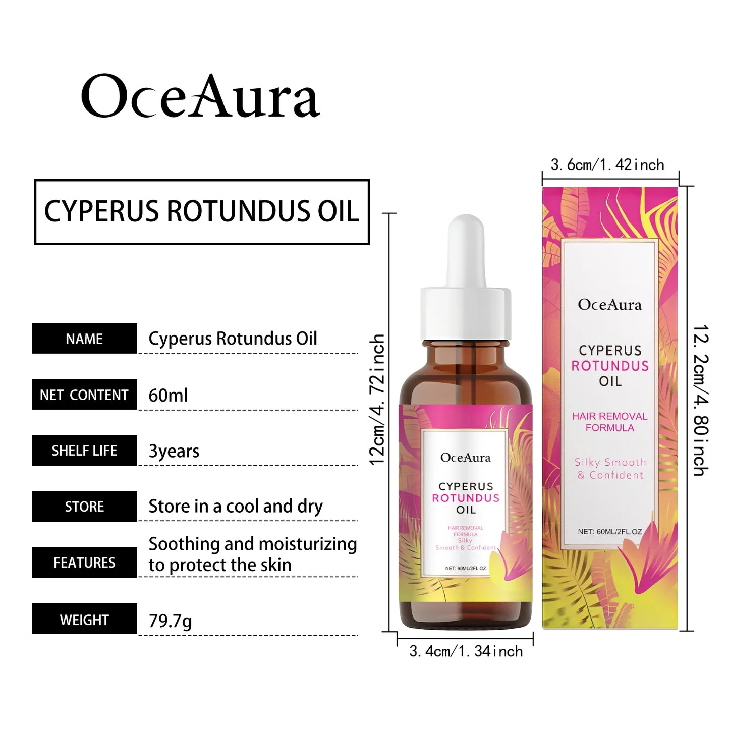Cyperus Rotundus Hair Removal Oil 60ml